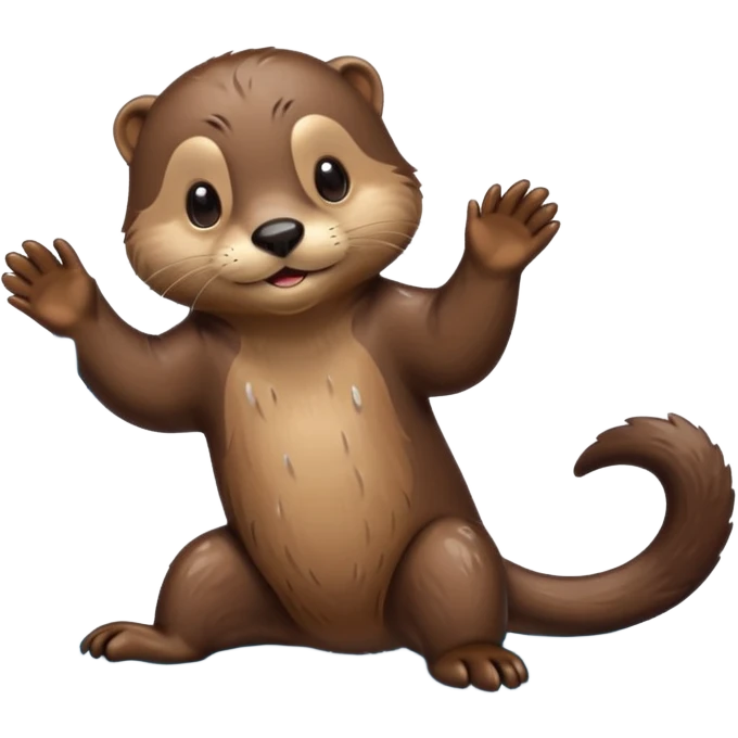 An otter posing for a painting emoji