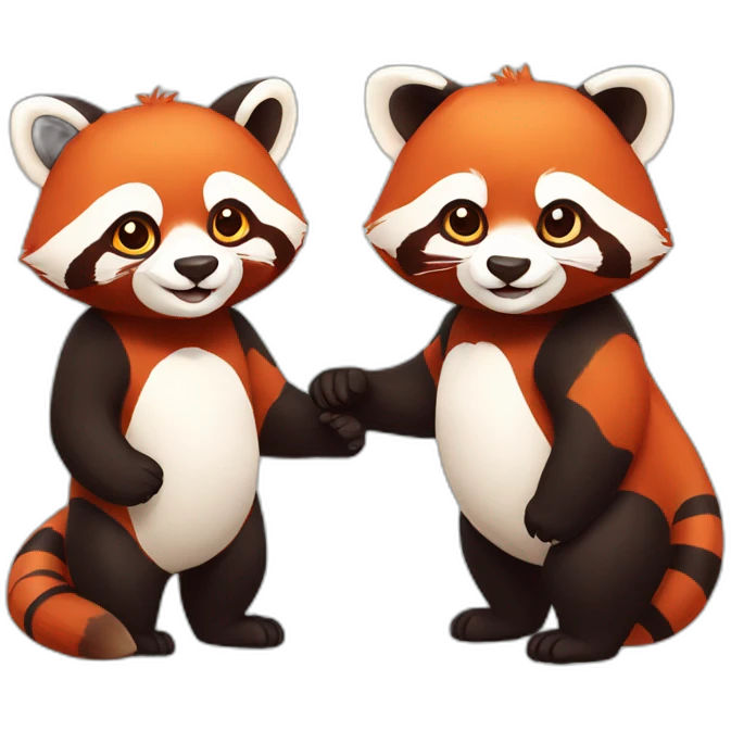 Red panda and panda emoji