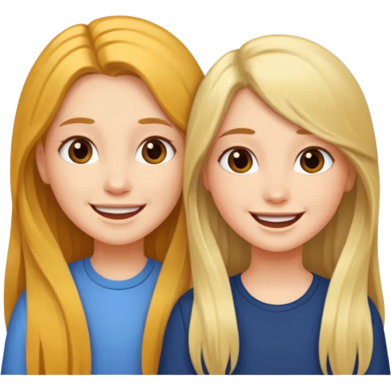 Две девушки общаются  emoji