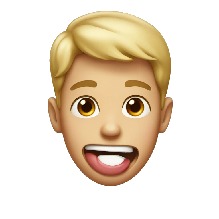 a boy with his tongue out  emoji