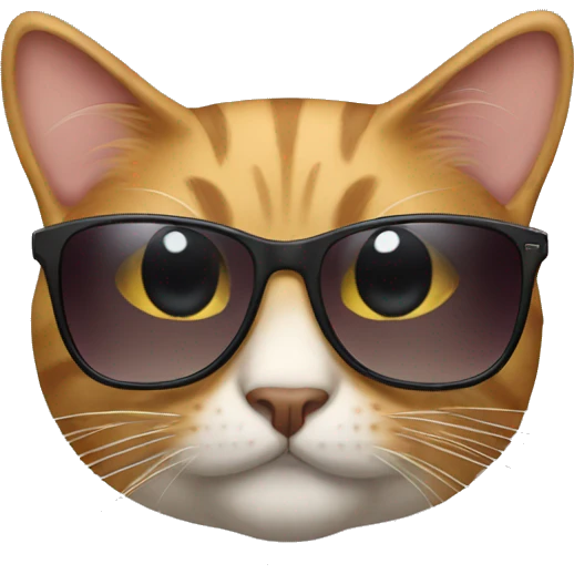 Cat with sunglasses emoji