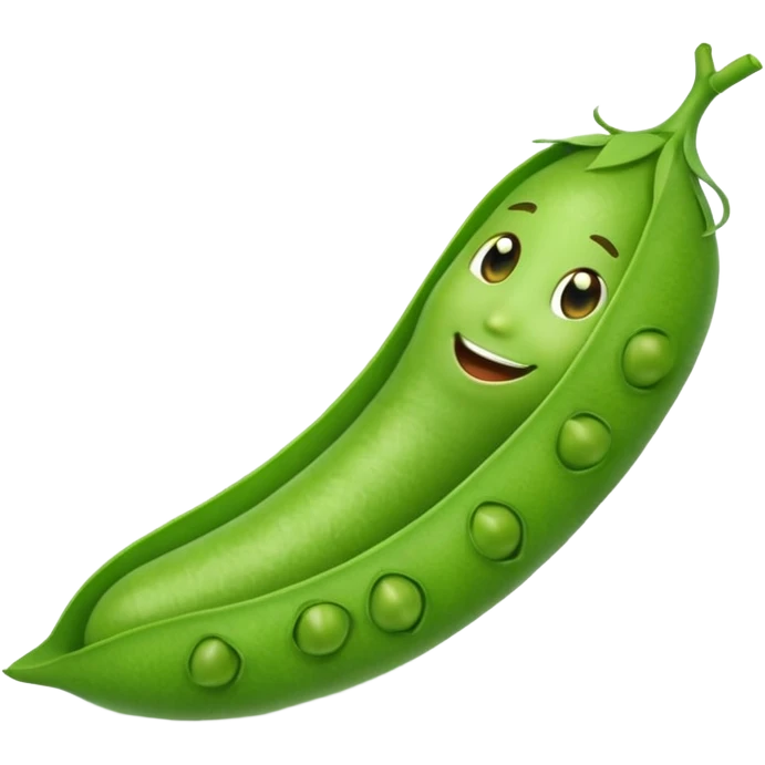 pea pod sticking tongue out  emoji