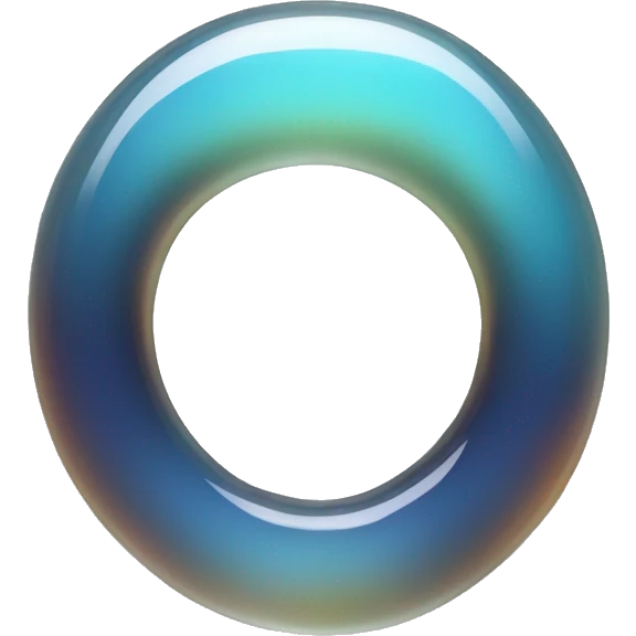 glass amorphous ring, transparent ring emoji