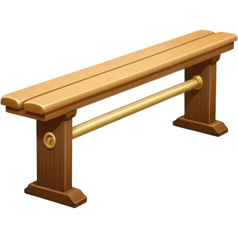 Ballet Barre, flat design emoji, with rich details, no face on objects, white background emoji