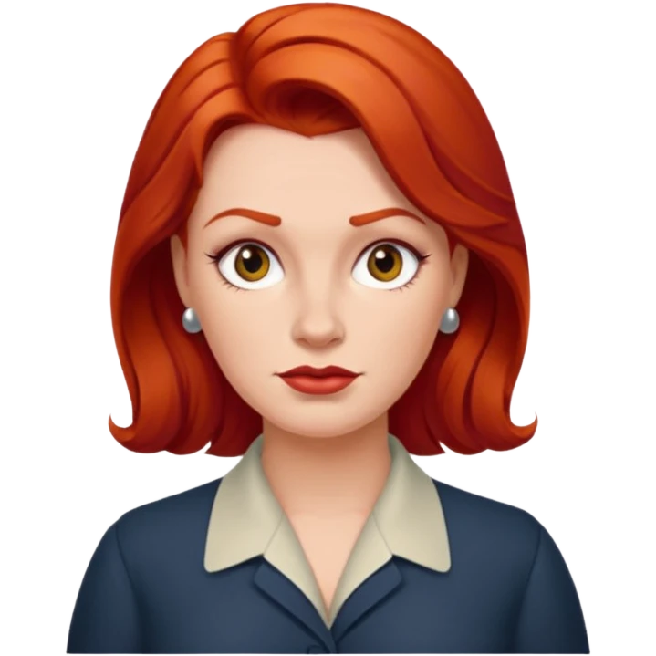 Heavy set mid 50's red hair women emoji