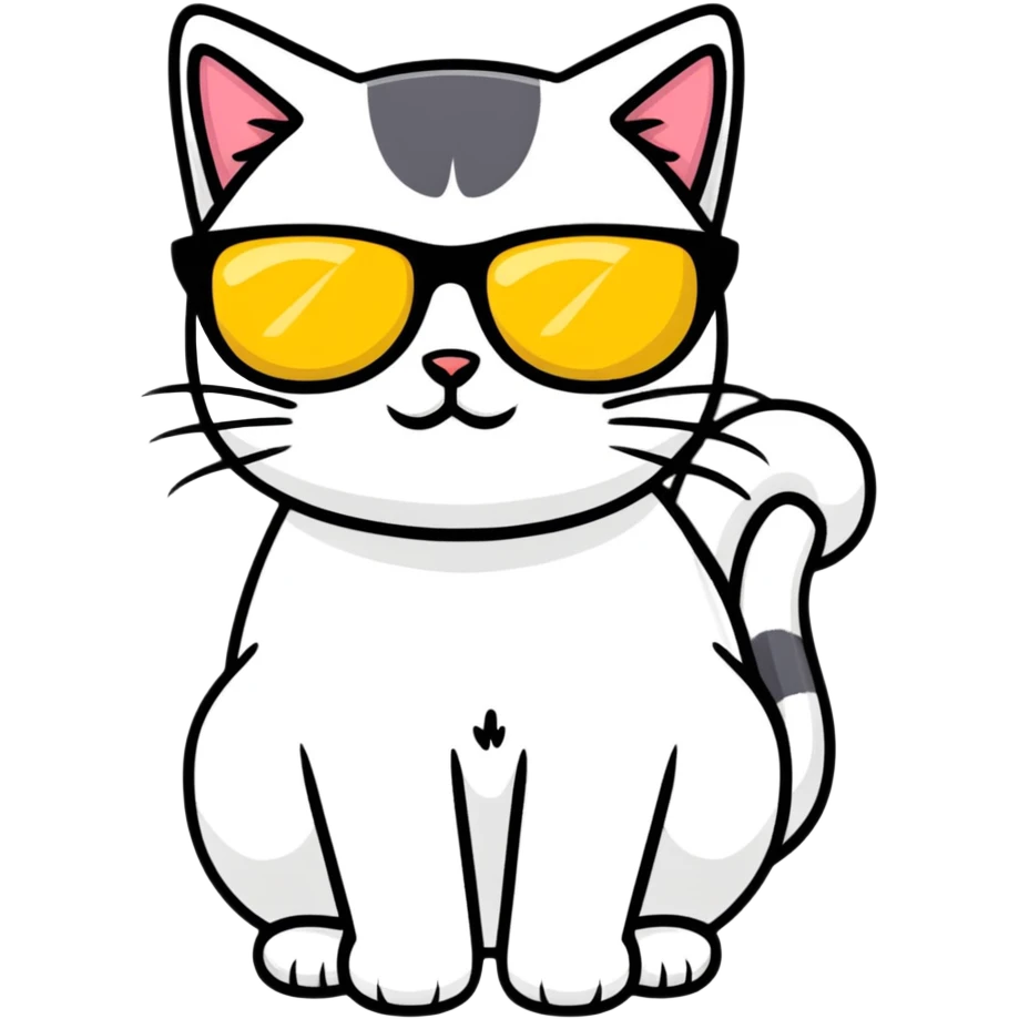 Cat with sunglasses emoji