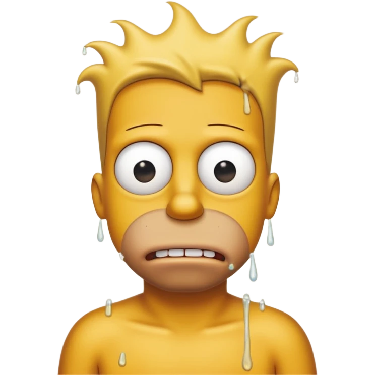 bart simpson with PISS and SHIT all over his FACE emoji