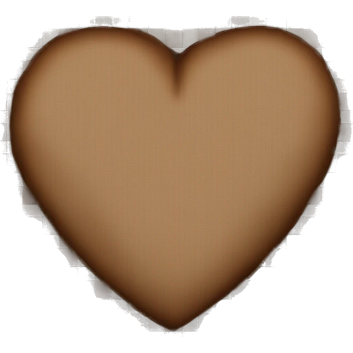 Brown flannel heart  emoji