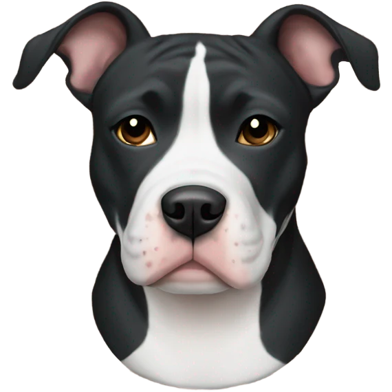 Black and White pitbull on a blanket  emoji