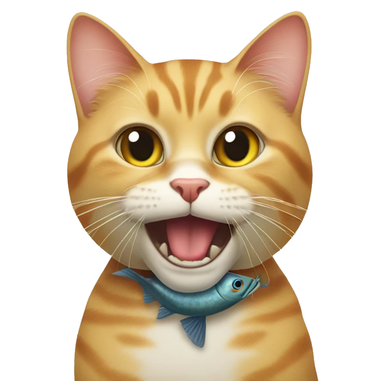 cat with fish in mouth emoji