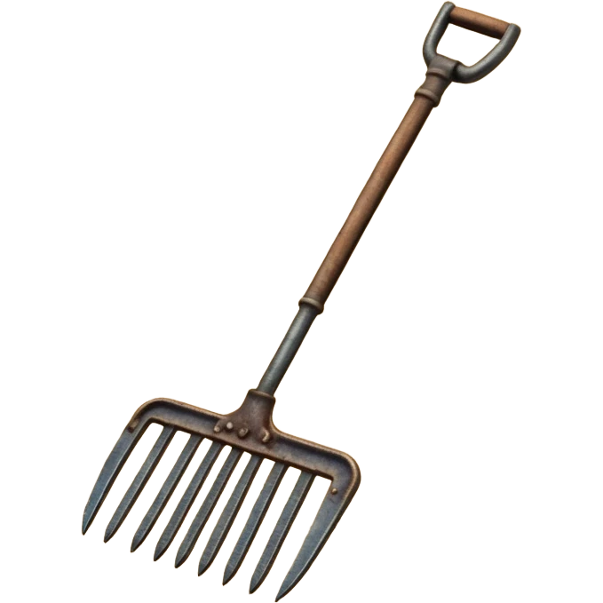 Upside down pitchfork emoji