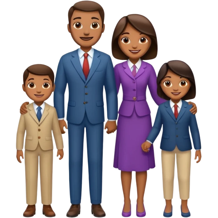 light full body family emoji