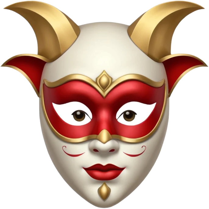 circus masked performer portrait, head and shoulders only, elegant carnival mask, dramatic costume collar, mysterious expression, 3D cartoon, mobile game icon style, clean background, no text, no watermark emoji