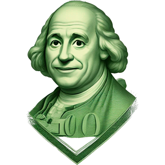 100 euro bill in heart shape emoji