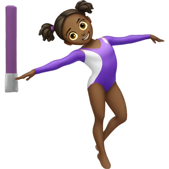 Girl on a gymnastics beam emoji