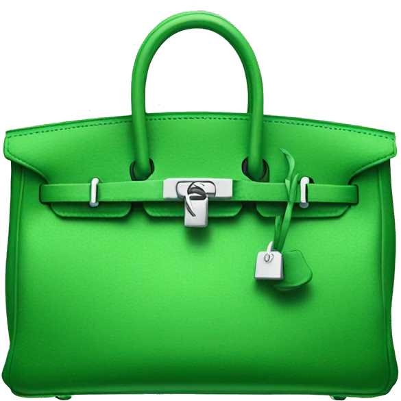 Green birkin with silver  emoji