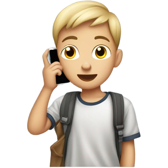 boy talking on the phone emoji