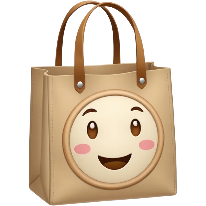 cartoon market bag, do not add stripes and make it empty emoji