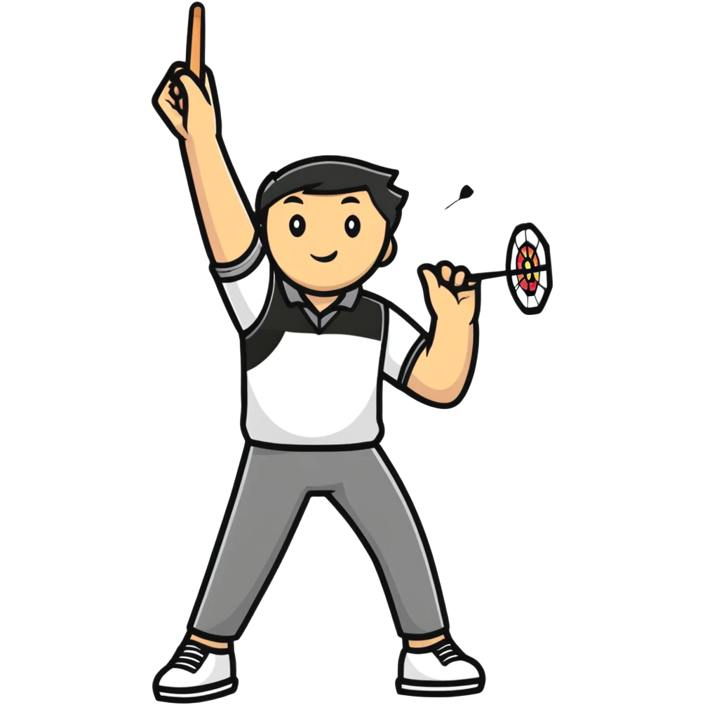 dart player throwing a dart emoji