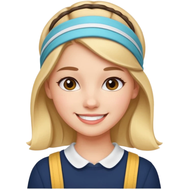 Preppy trendy oink girl emoji