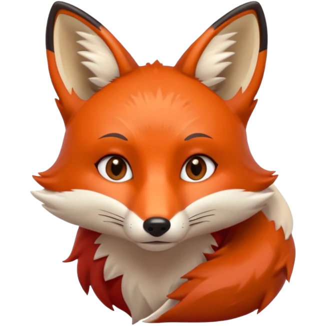 Fox minimalistic sexy emoji