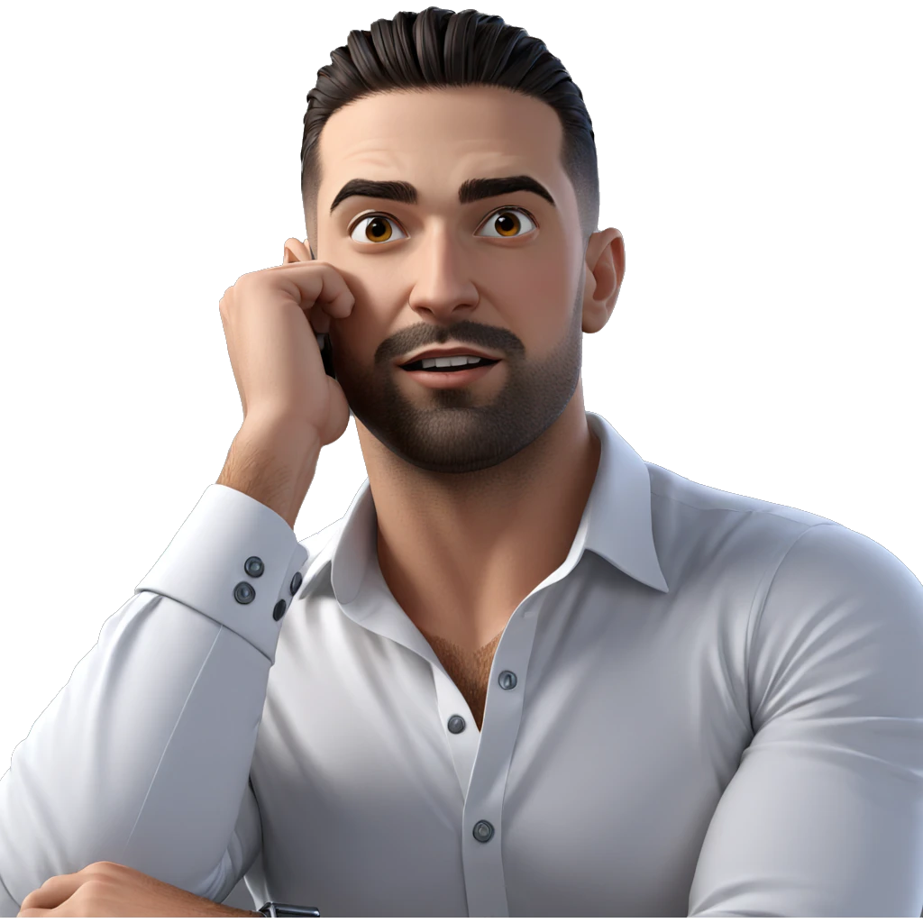 handsome man in white shirt emoji