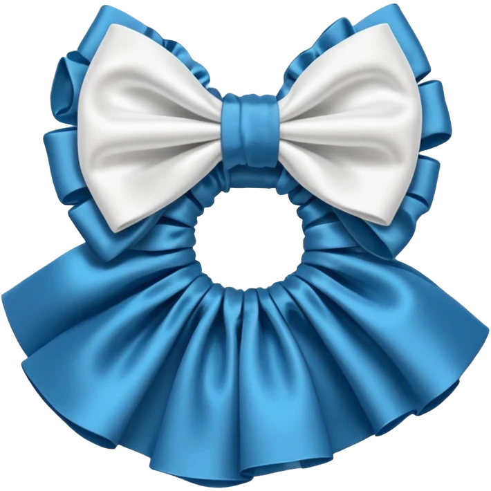 white scrunchie with a bow emoji