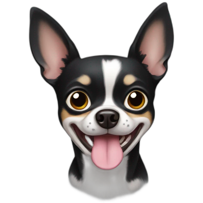 black chihuahua dog emoji