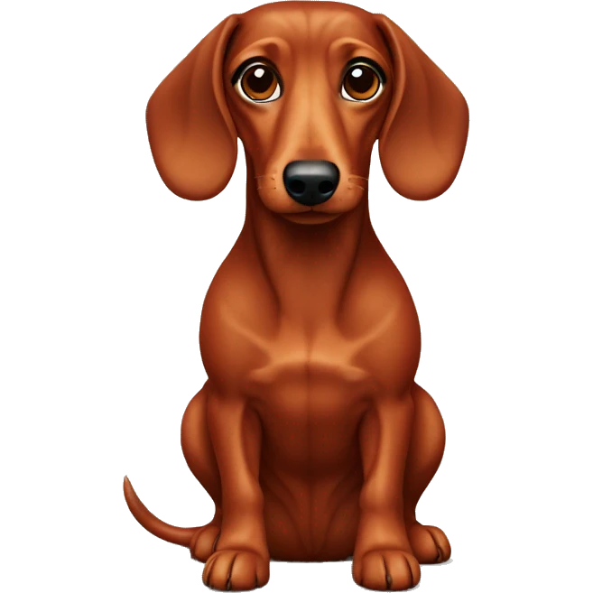 Red dachshund body  emoji