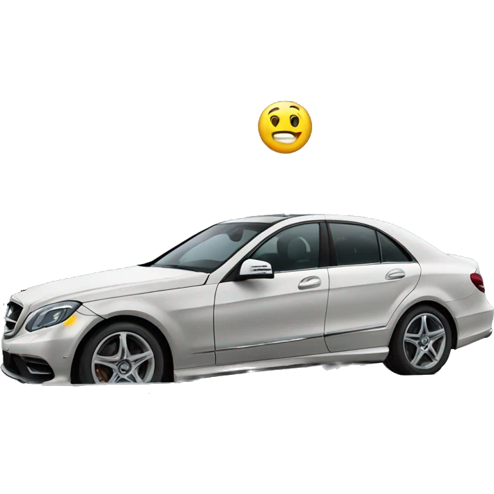 Mercedes car at the barrier emoji