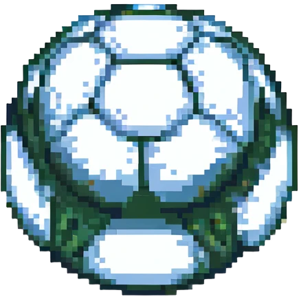 close-up of a football valve where the ball is pumped up, pixel art style emoji