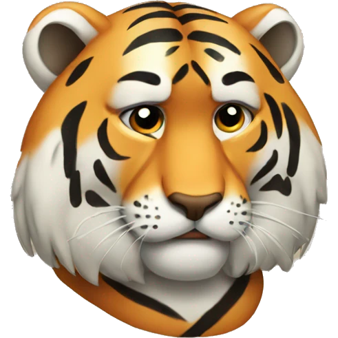 sad tiger emoji