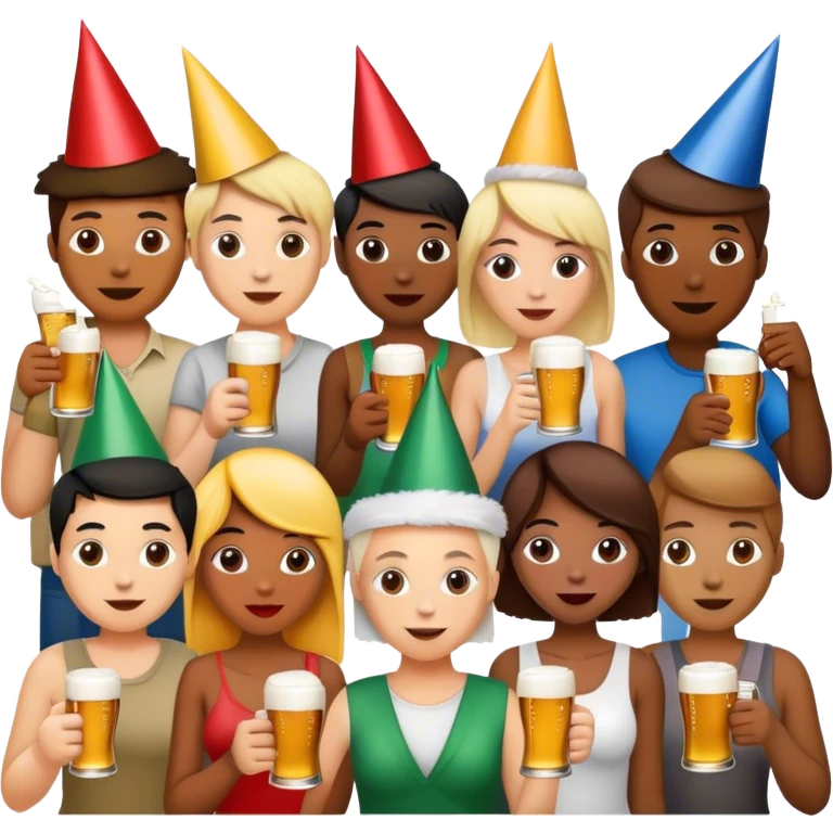 Drinking beer with friends  emoji
