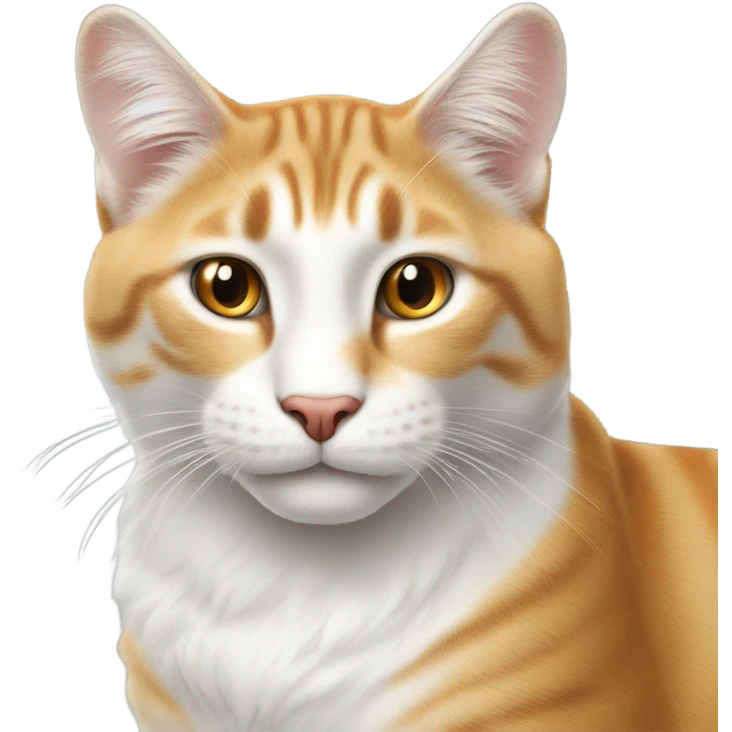 gato branco com juba de leão emoji