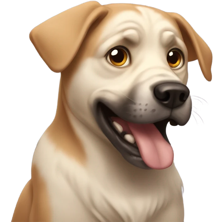 Dog being scared  emoji