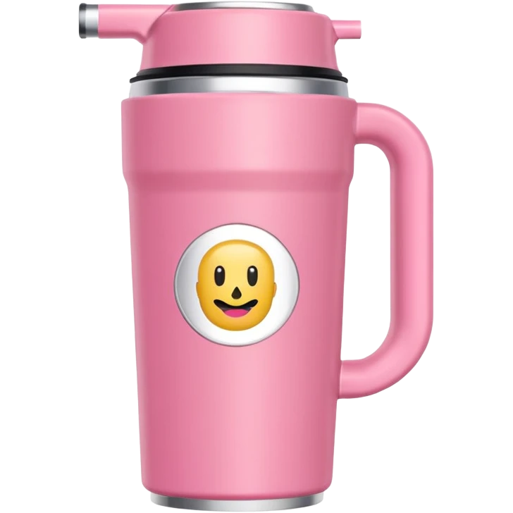  stanley quencher 2.0 con agarrado minimalista rosado emoji