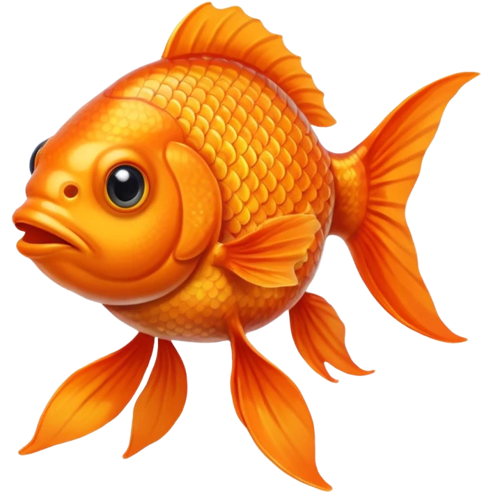Make him look like a goldfish emoji
