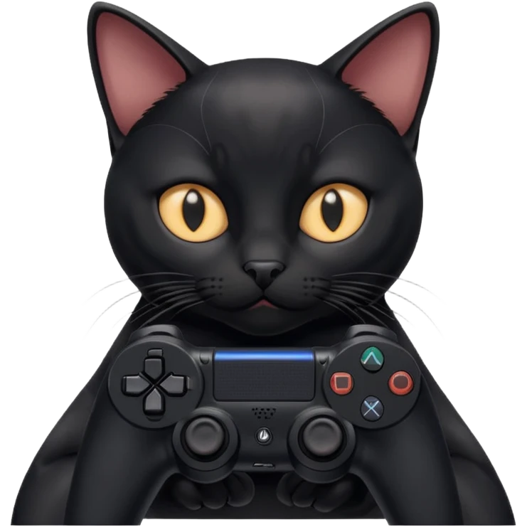 black cat homme-avec-manette-ps4 emoji