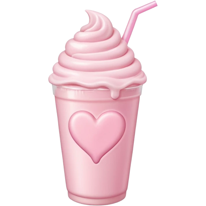 pastel heart with a gentle pastel milkshake emoji