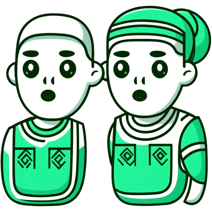 Maya hieroglyphic facial expressions: happy, sad, surprised. Only dark green lines on white background, strict minimalist geometric style emoji