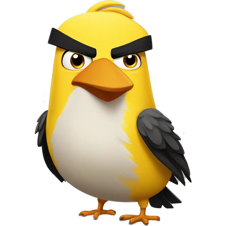 angry birds yellow triangle bird emoji