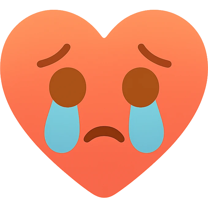 teary-eyed heart emoji emoji