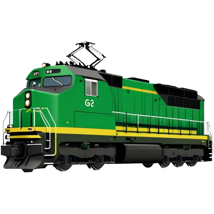 Locomotive (Freight) - GE ES44AC (Model Year: 2021) (Iconic colour: Green and black) emoji