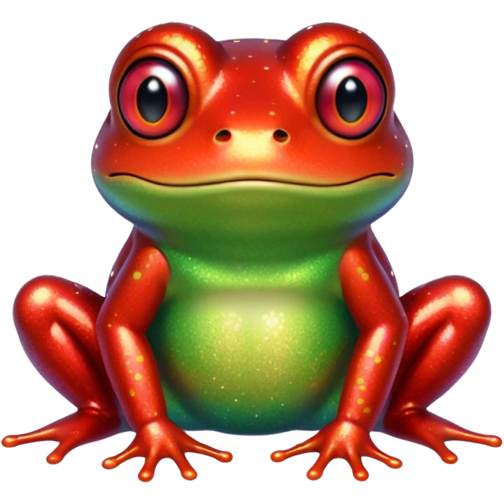 Frog Red Glitter emoji