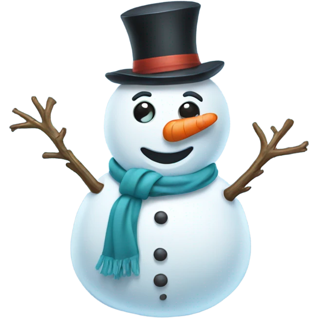 Snowman freezing emoji