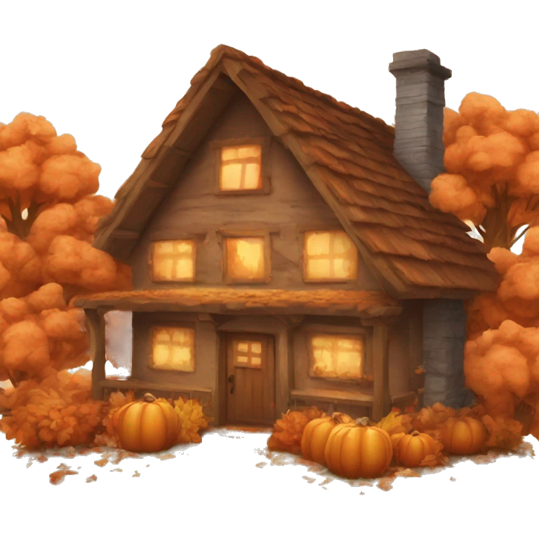 autumn house cozy  emoji