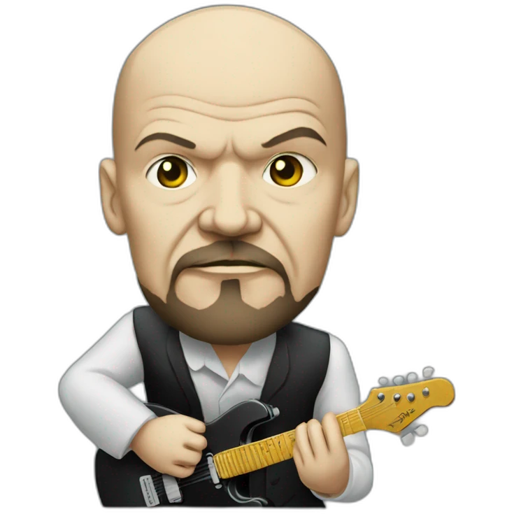 Vladimir lenin playing in a rock band emoji