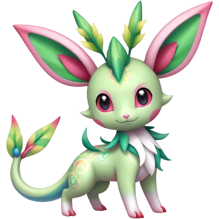 Shiny Exotic Cute Adorable Majestic Ethereal Sparkly Flygon-Sylveon-Leafeon-Shaymin-Hybrid-Creature with pattern-markings emoji