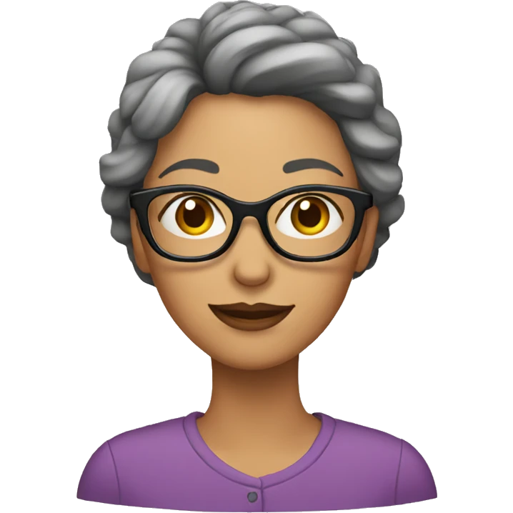 Mom with glasses emoji