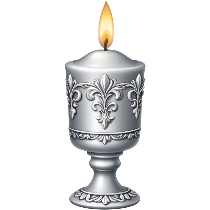 Silver Vintage candle emoji